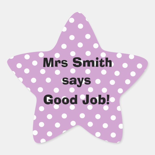 Personalised Good Job Teacher stickers (Front)