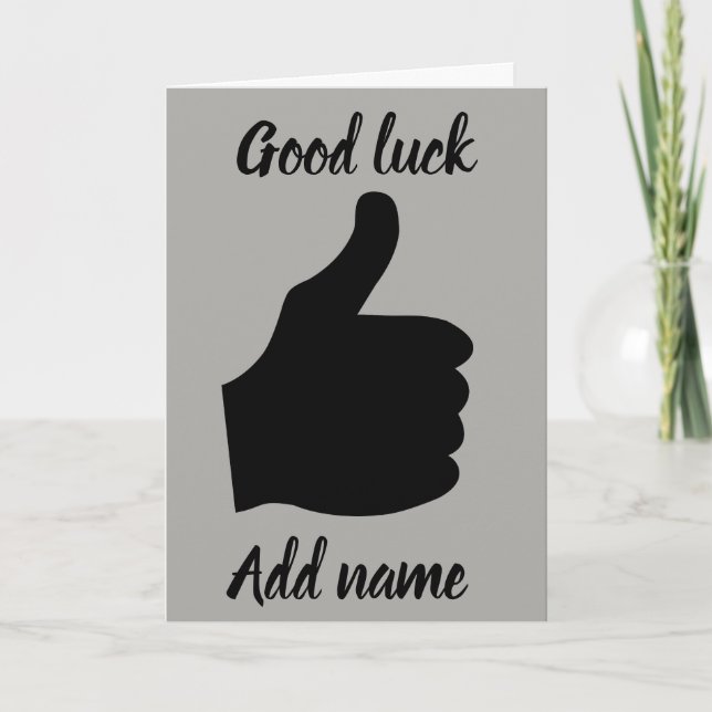 Personalised good luck card (Front)