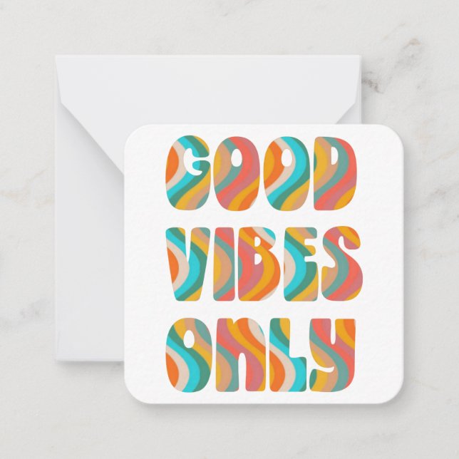 Personalised Good Vibes Note Card (Front)