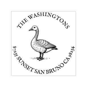 Personalised Goose Return Address Stamp Name
