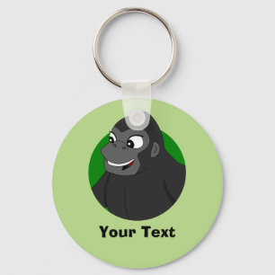 Personalised Gorilla Cartoon Keychain
