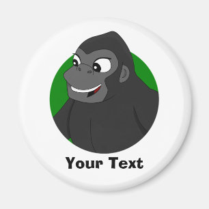 Personalised Gorilla Cartoon T-Shirt Magnet
