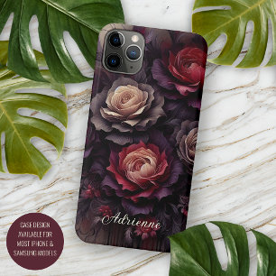 Personalised Gothic Dark Roses Floral Victorian Case-Mate iPhone Case