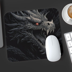 Personalised Gothic Dragon Head Mouse Pad