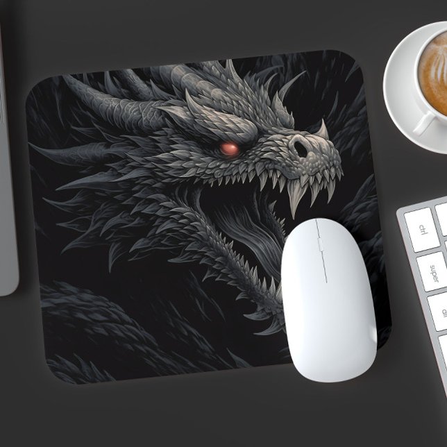 Personalised Gothic Dragon Head Mouse Pad (Creator Uploaded)