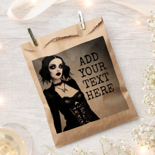 Personalised Gothic Girl Halloween Party Favour Bags