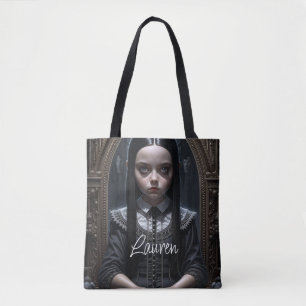 Personalised Gothic Girl Haunting Ai Art Halloween Tote Bag