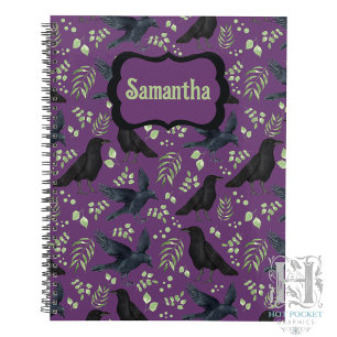 Personalised Gothic Ravens Rich Purple Planner