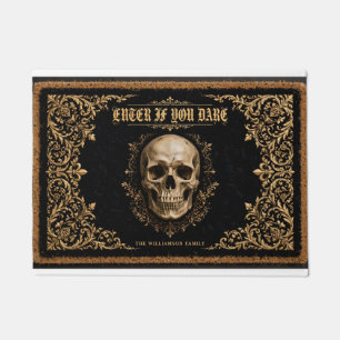 Personalised Gothic Skull Halloween Doormat