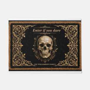 Personalised Gothic Skull Halloween Doormat