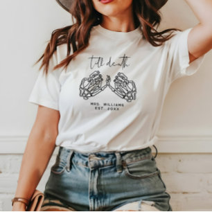Personalised Gothic Wedding Till Death T-Shirt