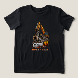 Personalised Grab It Rugged Excavator Tri-Blend Shirt