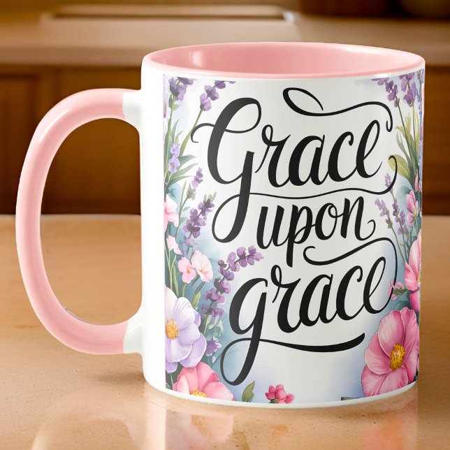 Personalised Grace Upon Grace Christian Women Mug (Creator Uploaded)