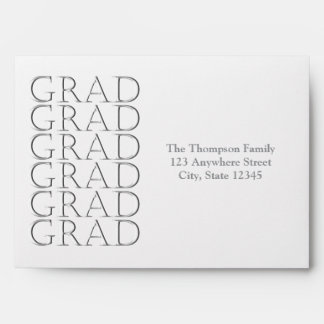 Personalised GRAD Envelope-decorated liner Silver Envelope