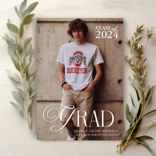 Personalised Grad Photo - Casual Modern Graduation Invitation