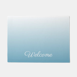 Personalised gradient ombre angel blue doormat