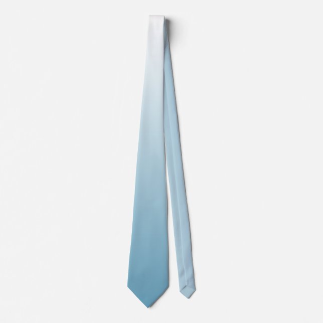 Personalised gradient ombre angel blue tie (Front)