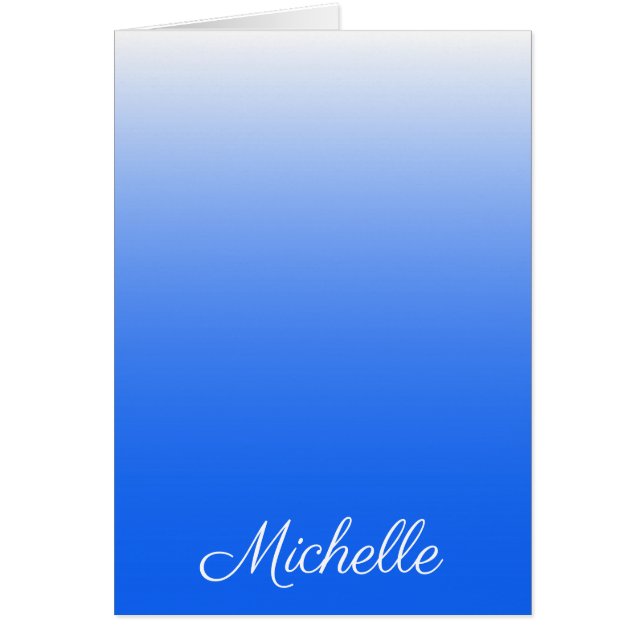 Personalised gradient ombre electric blue (Front)