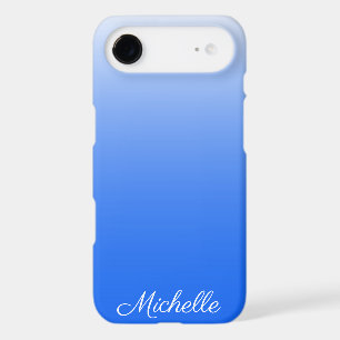 Personalised gradient ombre electric blue