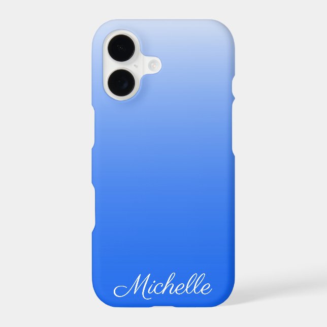 Personalised gradient ombre electric blue (Back)