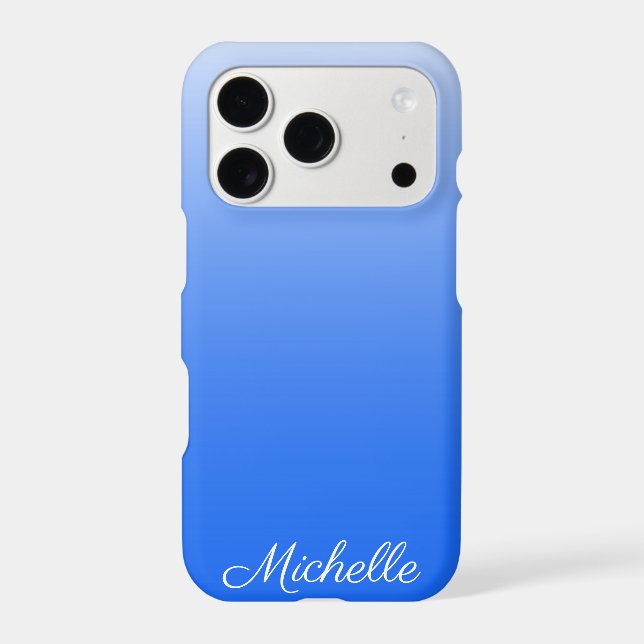 Personalised gradient ombre electric blue (Back)