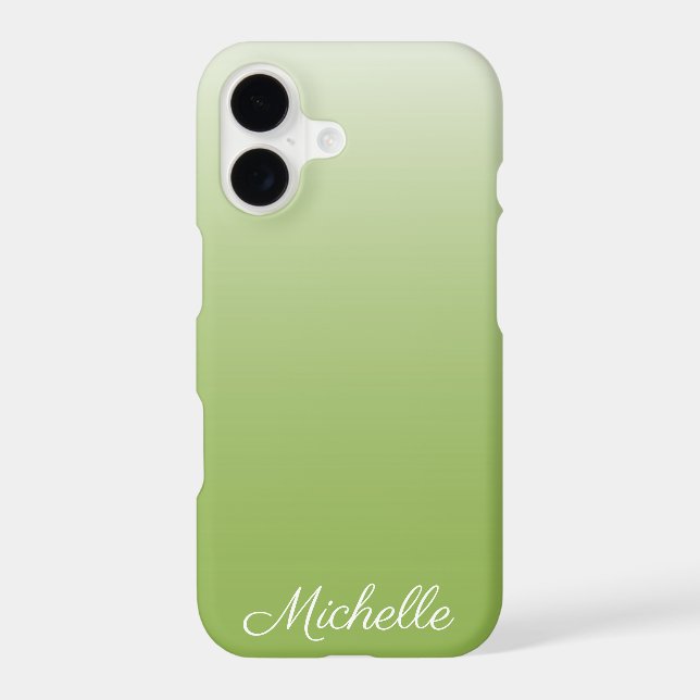 Personalised gradient ombre greenery green (Back)