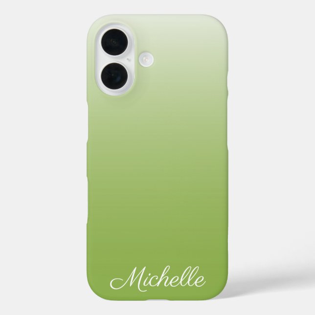 Personalised gradient ombre greenery green Case-Mate iPhone case (Back)