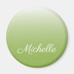 Personalised gradient ombre greenery green magnet
