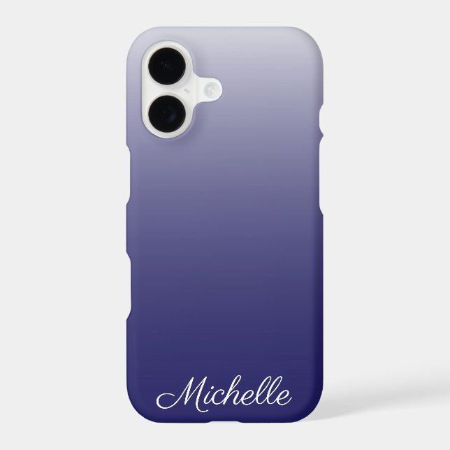Personalised gradient ombre navy blue (Back)