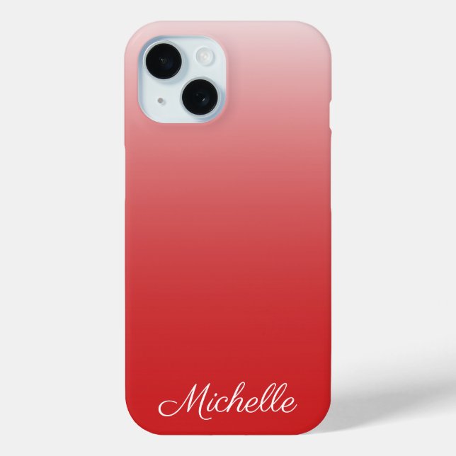 Personalised gradient ombre red Case-Mate iPhone c Case-Mate iPhone Case (Back)