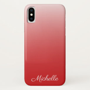 Personalised gradient ombre red Case-Mate iPhone case