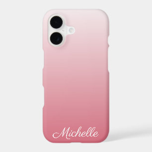 Personalised gradient ombre salmon pink