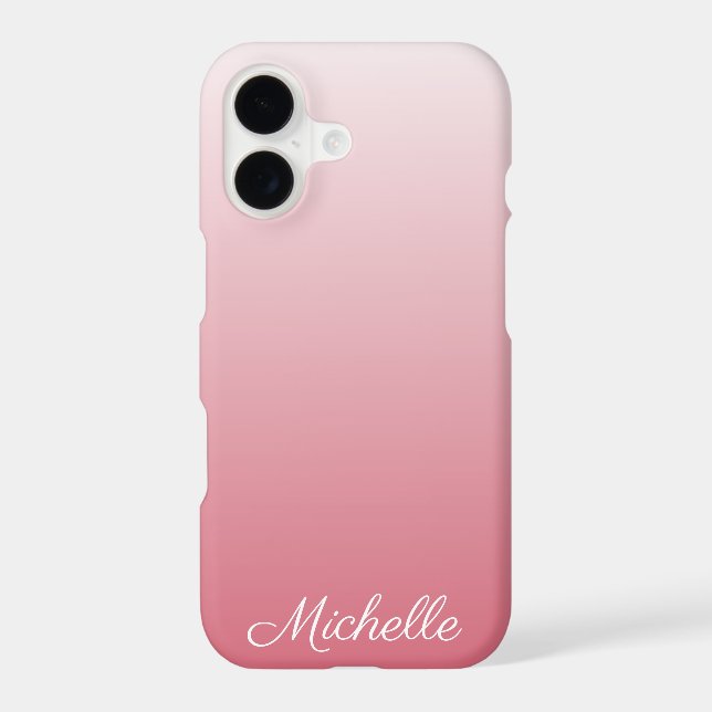 Personalised gradient ombre salmon pink (Back)