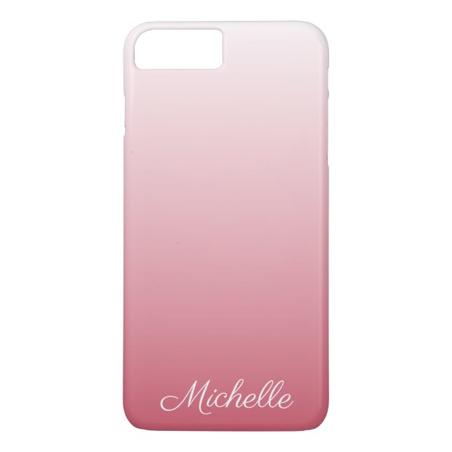 Personalised gradient ombre salmon pink Case-Mate iPhone case (Back)