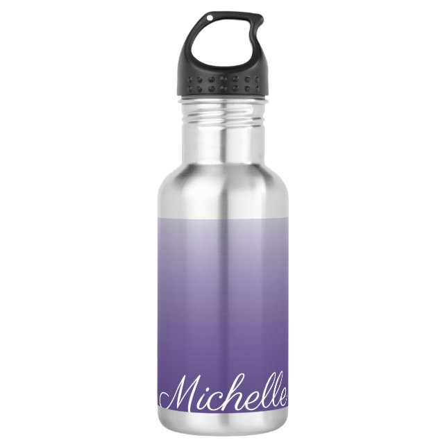 Personalised gradient ombre Ultra Violet 710 Ml Water Bottle (Front)
