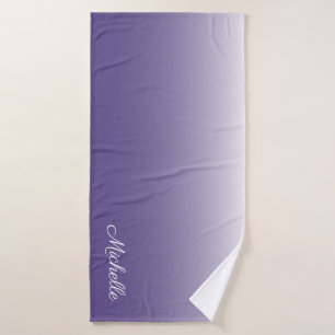 Personalised gradient ombre Ultra Violet Bath Towel