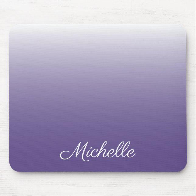 Personalised gradient ombre Ultra Violet Mouse Pad (Front)