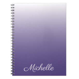 Personalised gradient ombre Ultra Violet Notebook
