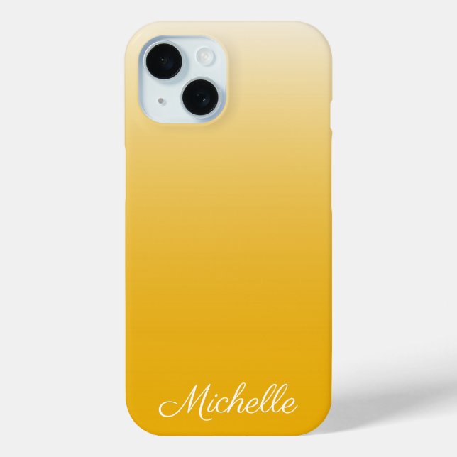 Personalised gradient ombre yellow Case-Mate iPhone case (Back)