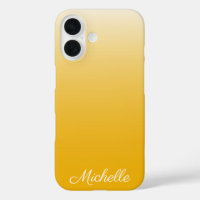 Personalised gradient ombre yellow