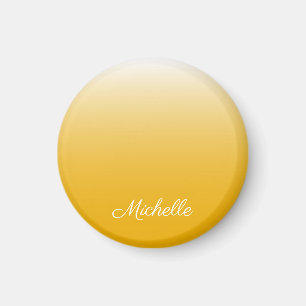 Personalised gradient ombre yellow magnet