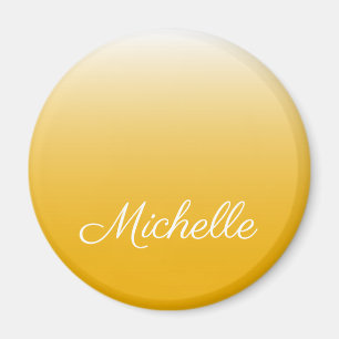 Personalised gradient ombre yellow magnet
