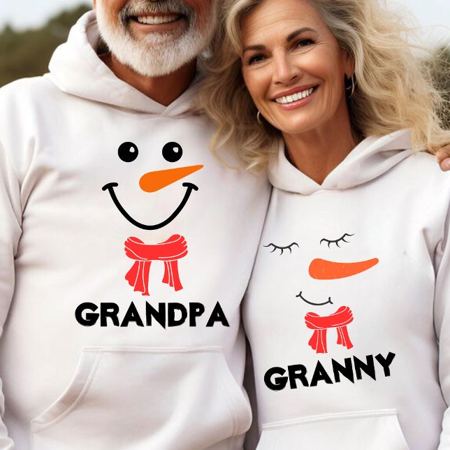 Personalised GRADNMA Snowman Matching Family Hoodie (Creator Uploaded)