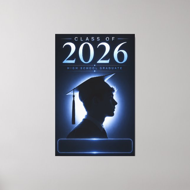 Personalised Graduate 2026 Keepsake Gift Canvas Print (Front)