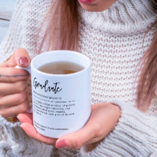 Personalised Graduate Definition Black And White Coffee Mug