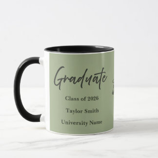 Personalised Graduate Mug – Elegant Script Style