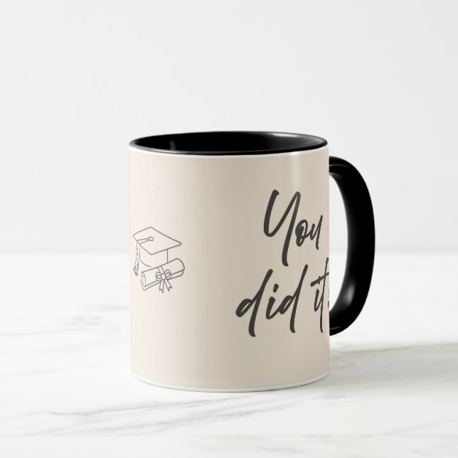 Personalised Graduate Mug – Elegant Script Style (Front Right)