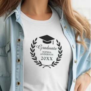 Personalised Graduate Name &Class Laurel Wreath T-Shirt
