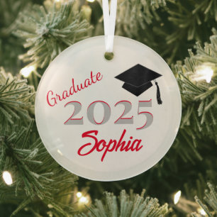 Personalised Graduate Ornament Red
