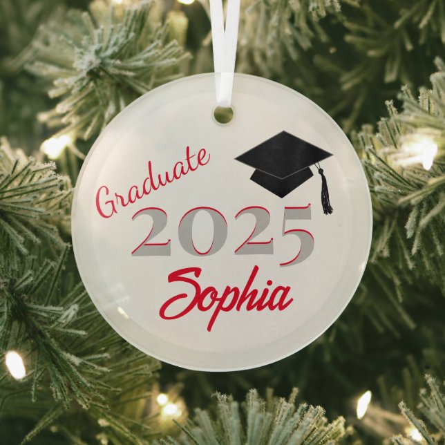 Personalised Graduate Ornament Red (Insitu)